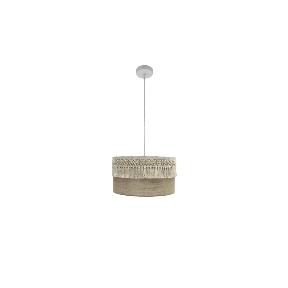 Pendentif Ekaterina 1xe27 Blanc/Saco Regx40x40 Cm Con Pasamaneria
