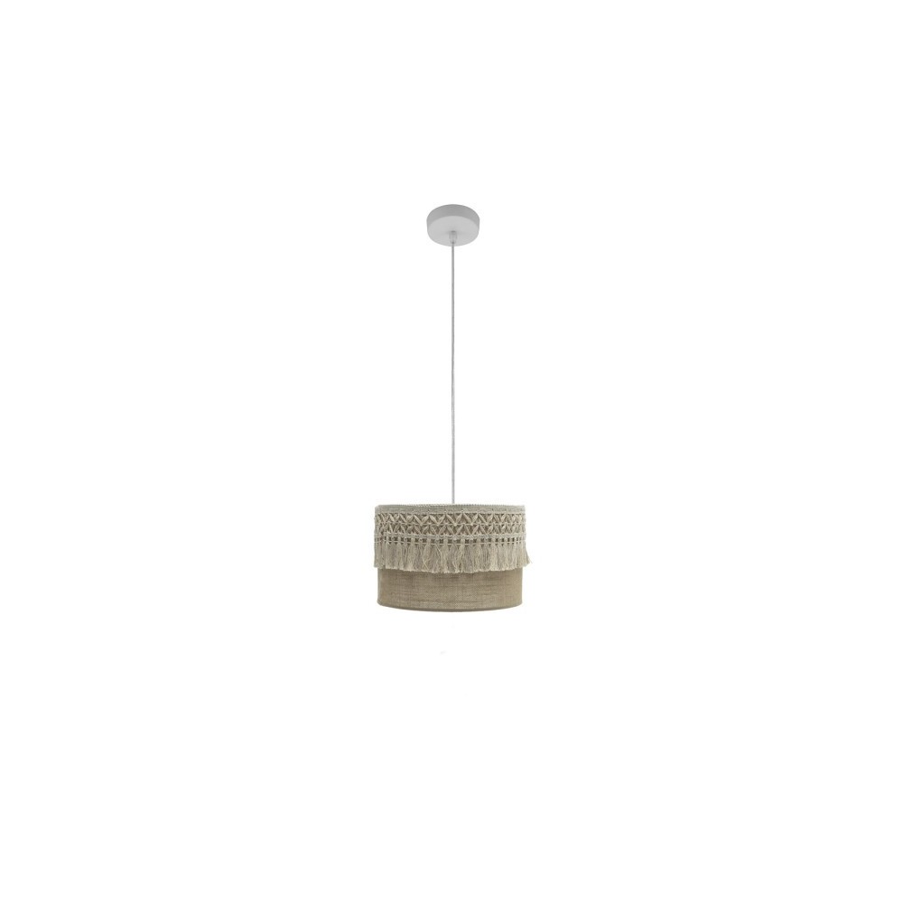 Suspension Ekaterina 1xe27 Blanc/sac Regx30x30 Cm Avec Passementerie