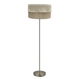 Lampadaire Ekaterina 1xe27 en cuir/sac 164x40x40 cm avec passementerie