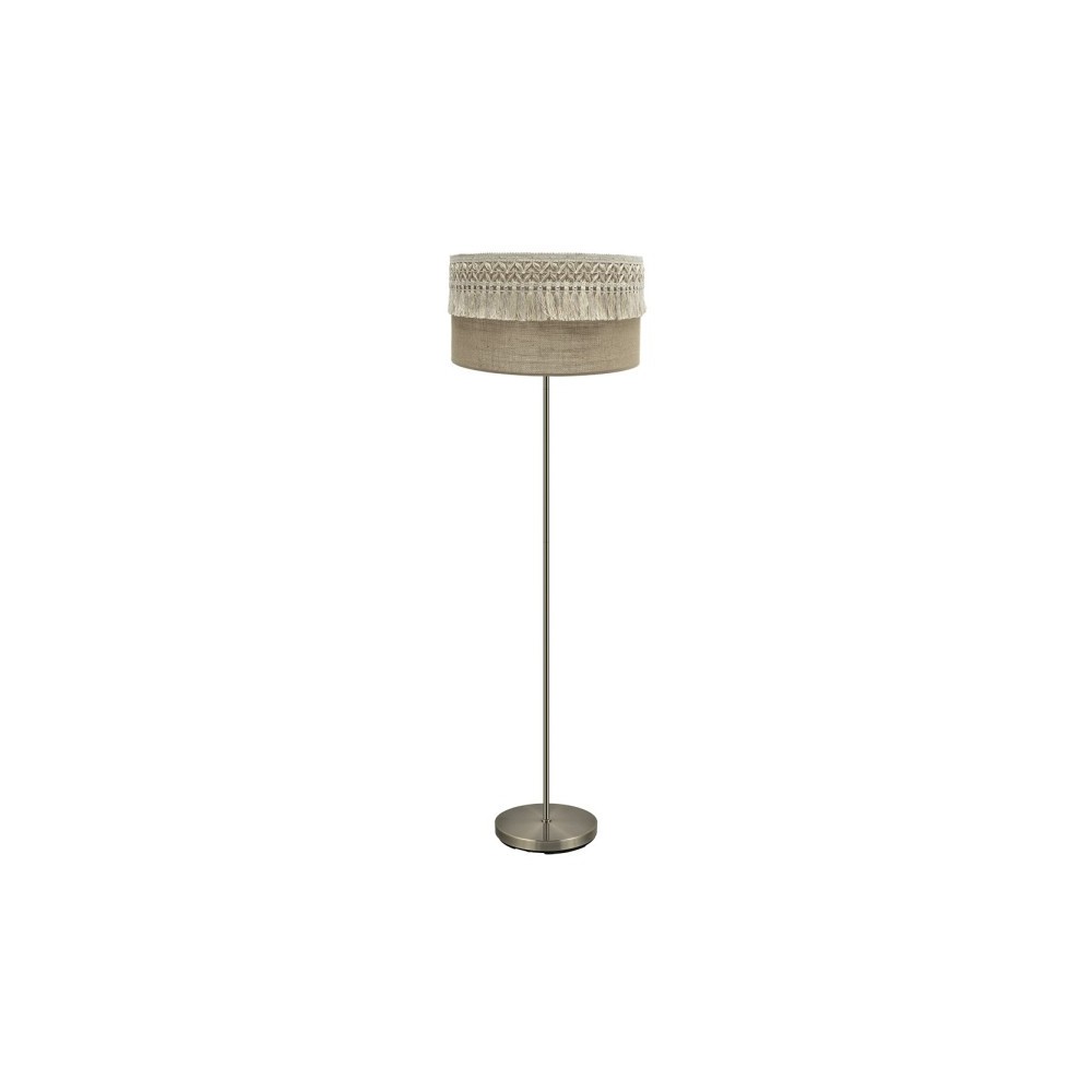 Lampadaire Ekaterina 1xe27 en cuir/sac 164x40x40 cm avec passementerie