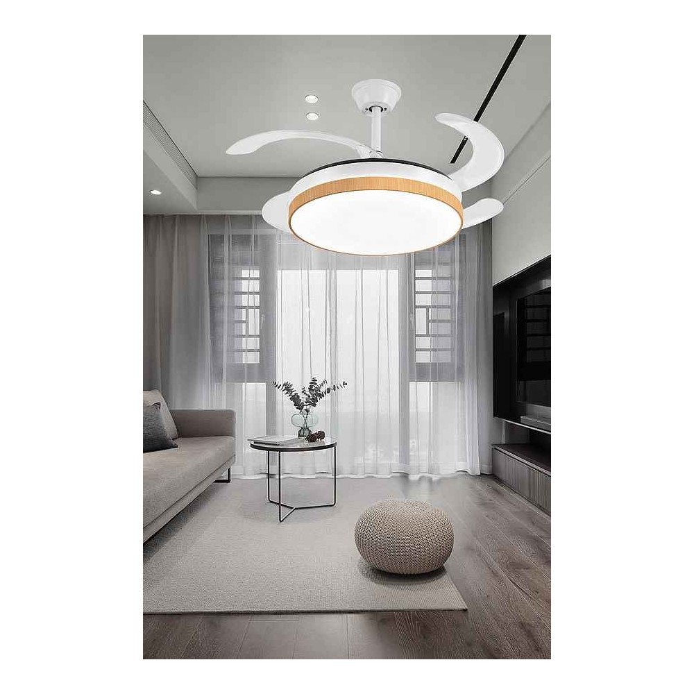 DC MINA L white wood connectivity APP timer AkunaDecor