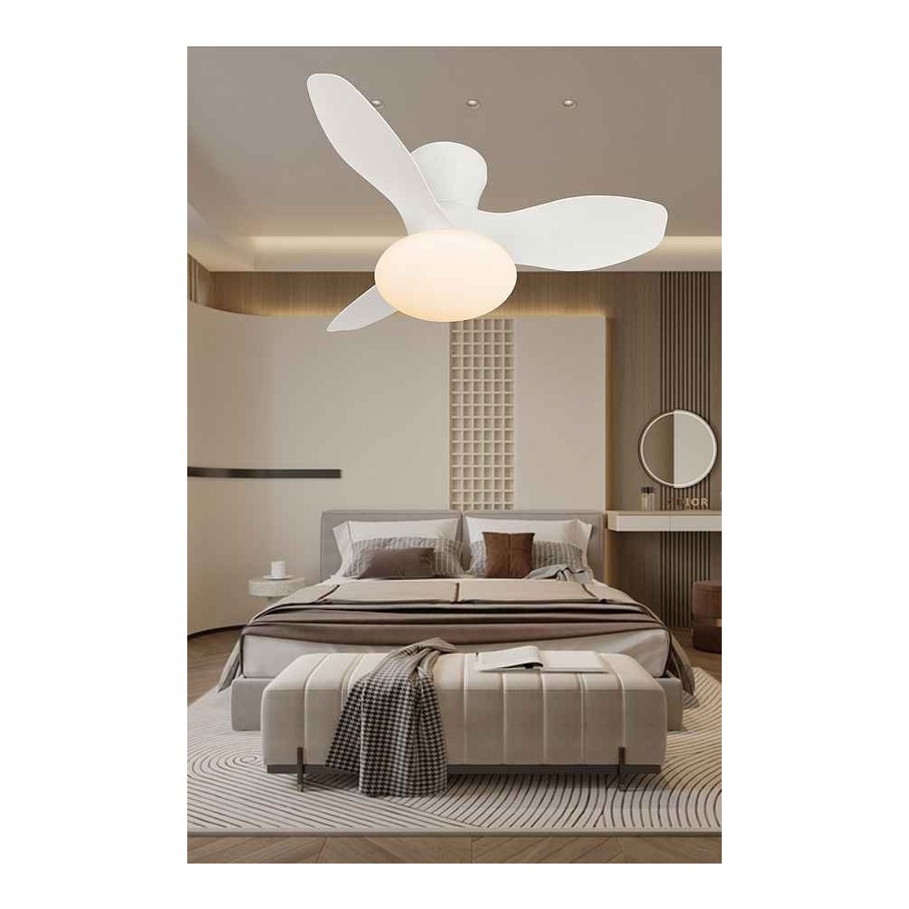DC TULIP fan led remote control dimable connectivity AkunaDecor