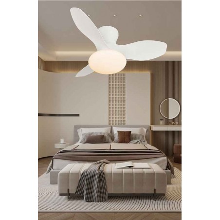 DC TULIP fan led remote control dimable connectivity AkunaDecor