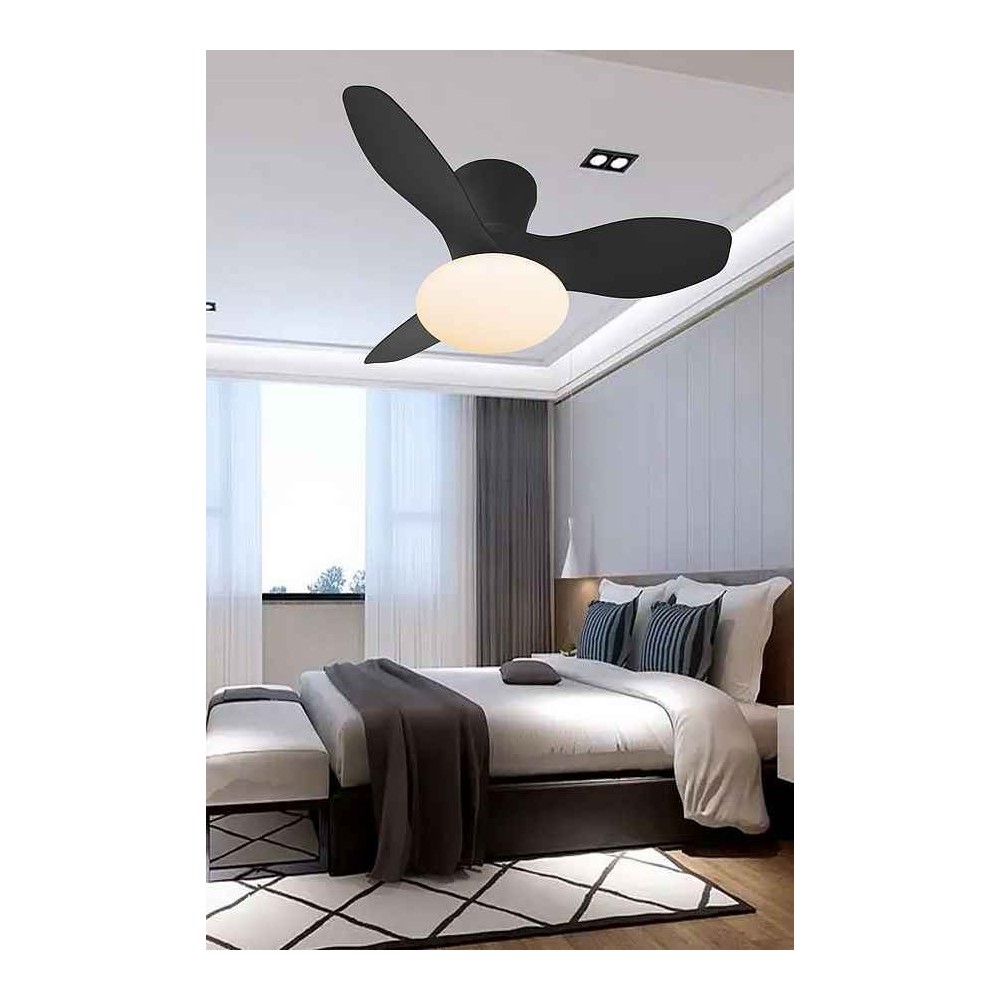 DC TULIP fan led remote control dimable connectivity AkunaDecor