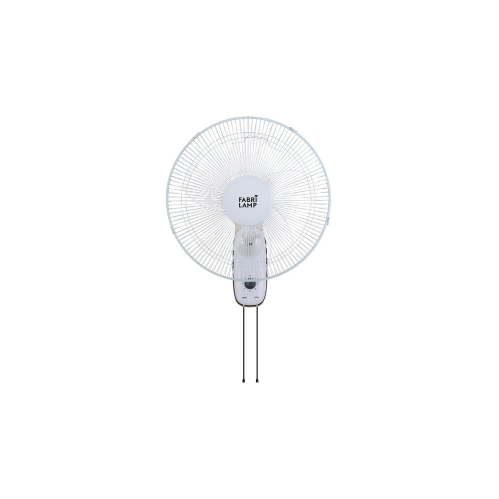 Ventilatore da parete Cudo Bianco 3 Vel. 45W Oscillante 5 lame Transp. 53x43x30 cm