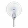 Ventilatore da parete Cudo Bianco 3 Vel. 45W Oscillante 5 lame Transp. 53x43x30 cm