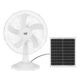 DC Fan Desktop Ventilatore Solare Bianco 20w 3Speeds 5 Asp.Blancas 63x43x30,5cm 4,20m Cavo