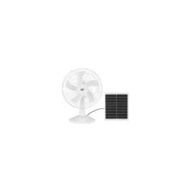 Ventilador DC Sobremesa Solar Abanico Blanco 20w 3velocidades 5 Asp.blancas  63x43x30,5cm 4,20m De Cable