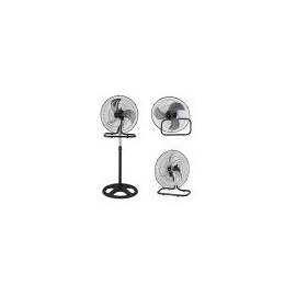 Ventilateur 3 en 1 Recio Black 50 D 3 vitesses 70 W 3 pales en aluminium argenté oscillantes