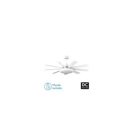 Ventilatore Dc Pireo 36w Bianco 9 pale Bianco / faggio 6 Vel 3Colori 3800lm 132d c / telecomando, memoria e timer