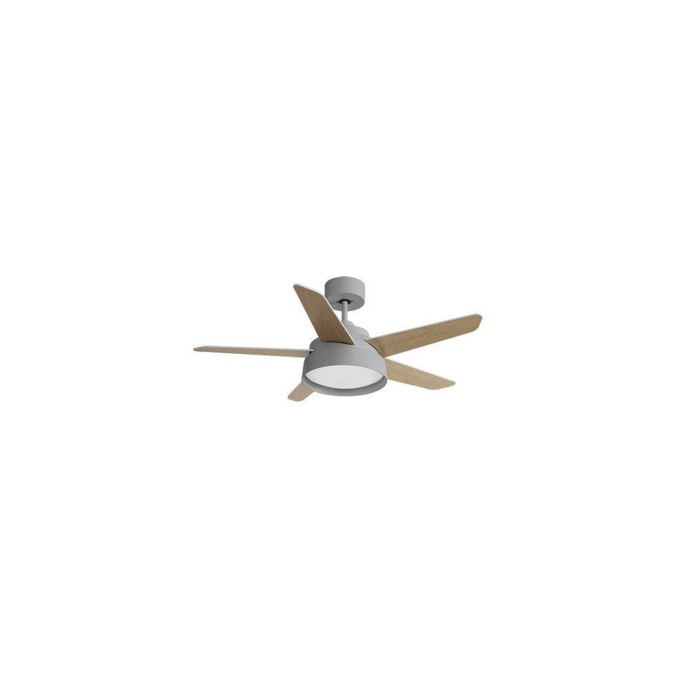 Ventilateur 25w Dc Gris Lebeche 5 Aspas Rev. White/haya 6 Vel. 3000-4000-6000k 132d Remote, Memory and Timer