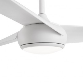 Ventilateur Patras 24 W CC, blanc, 3 pales, 6 vitesses, 3 couleurs, 131,2 dB, 2 424 lm, avec télécommande, mémoire et minuterie