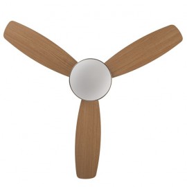 Ventilator 30w Dc Maestral Niquel 3 Aspas Silver/haya 6 Vel. 3 Colors 106.7d C/Remoto, Memory & Timer 2850lm