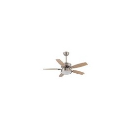 Ventilateur 30w Dc Braw Nickel 5 Blades Argent / hêtre 6 Vel. 3 couleurs 106.7d chacune, mémoire et minuterie 2850lm