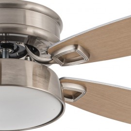 Ventilateur 30w Dc Braw Nickel 5 Blades Argent / hêtre 6 Vel. 3 couleurs 106.7d chacune, mémoire et minuterie 2850lm