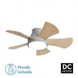 Ventilateur 25w Dc Grey Gregario 5 Aspas Rev. White/haya 6 Vel.3000-4000-6000k 82D Remote, Memory and Timer