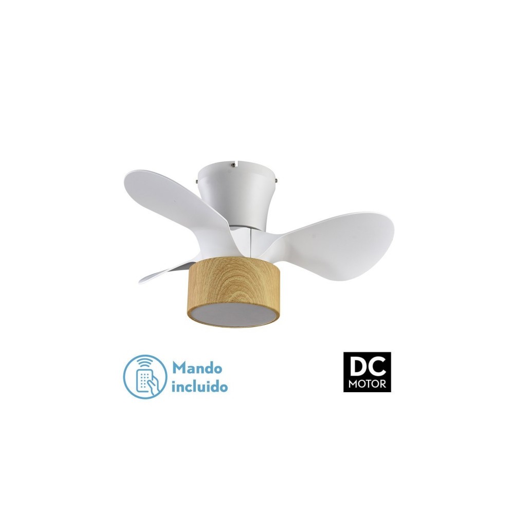 Ventilator DC 24w Kos Blanco/haya 3 Aspas 60d 6 Vel. 2390lm 3000-4500-6000k c/quake, Memory and Timer