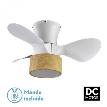Ventilator DC 24w Kos Blanco/haya 3 Aspas 60d 6 Vel. 2390lm 3000-4500-6000k c/quake, Memory and Timer