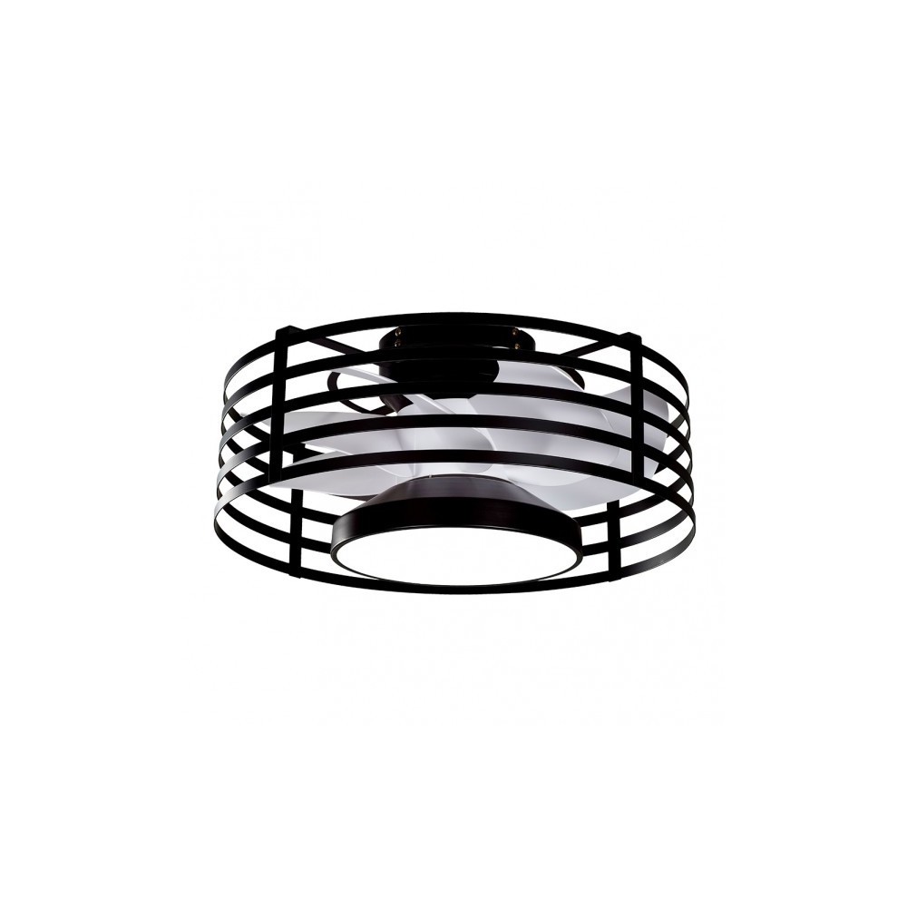 Ventilateur 22w Dc Xaloc Noir 7Aspas Blancas 6vel 3000-4000-6500 28x57,8x57,8cm C/remoto, Mémoire et Timer