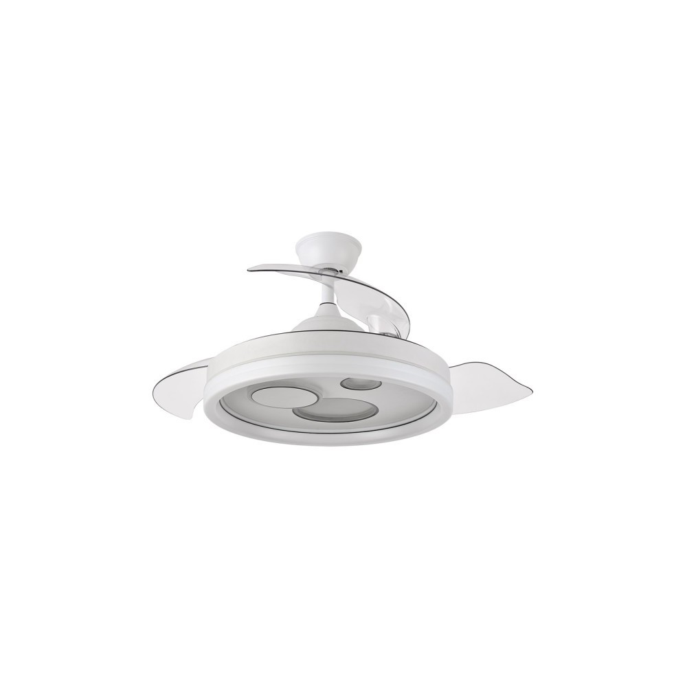 Ventilator Dc Turia 72w 6120lm White 3 Asp.deplegables 32/47x50/107d. 3 Colors C/remoto+temporizer+memory