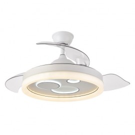 Ventilator Dc Turia 72w 6120lm White 3 Asp.deplegables 32/47x50/107d. 3 Colors C/remoto+temporizer+memory