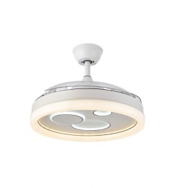 Ventilator Dc Turia 72w 6120lm White 3 Asp.deplegables 32/47x50/107d. 3 Colors C/remoto+temporizer+memory