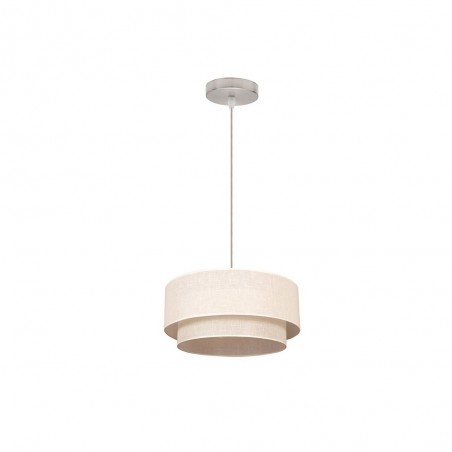 Pendente Double 1l. Beis/beis Cilind (35/25/reg)