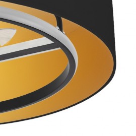 Ventilator Dc Anuska 60w Black/gold 8 Asps 6 Veloc. 70d 5100lm 3 Colors Remoto,memory,reg.Intensity,temporizer