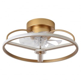 Ventilator Dc Anuska 60w Black/oro-oro 70d 8 Asps 6 Veloc. 5100lm 3 Colors Remoto,memory,Reg.Intensity,temporizer