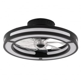 Ventilator Dc 58w Anastasia Black/Place 8 Aspas 60d 5900lm 6 Vel. 3 Colors Remote, Memory, Timer