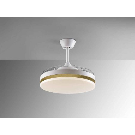 Ventilador DC VENTO blanco led 50 cm temporizador apagado control remoto Schuller