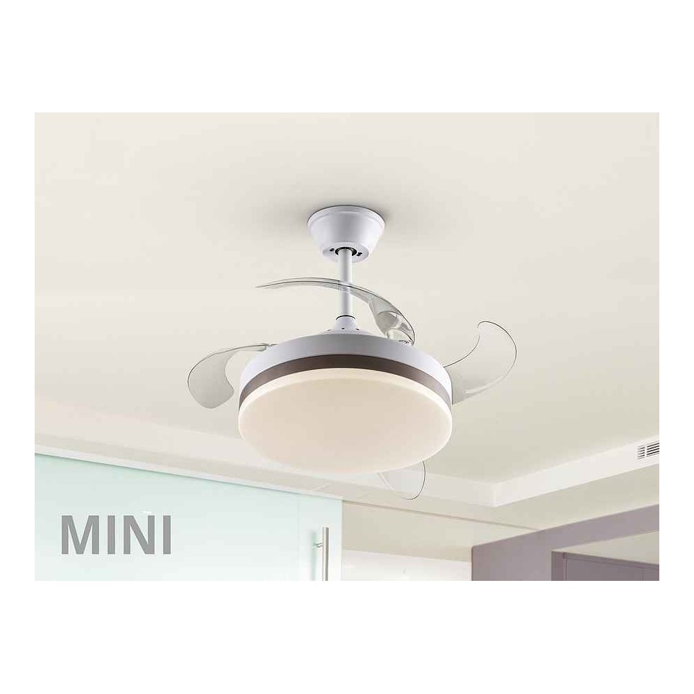 Ventilateur DC VENTO blanc mini 41cm dimable télécommande Schuller