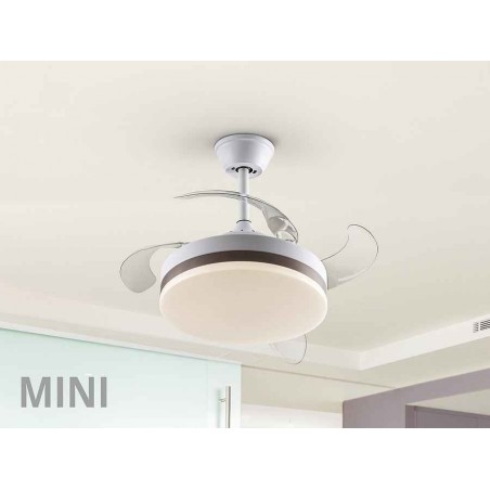 Ventilateur DC VENTO blanc mini 41cm dimable télécommande Schuller