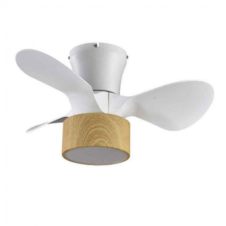 White DC KOS fan has led 24w remote control with Fabrilamp timer