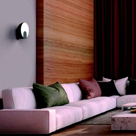 Aplique modelo OCULO de led acabado negro de MANTRA