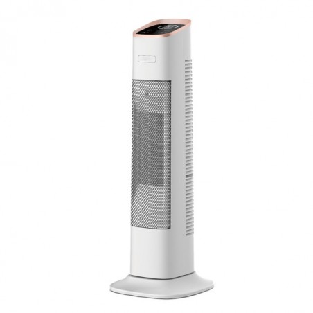 Vertical Ceramic Thermoventure 2000w Bl/oro C.remoto 2potenc.3func.Termost.reg. Anti-vuelco Temporiz Oscillator. 62x23.5x23.5cm
