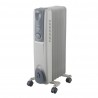 Radiator Comfort Oil 1500w 7element White/Gris 3poten Wheels Termost.reg. Light Ind. 59x32,5x24cm