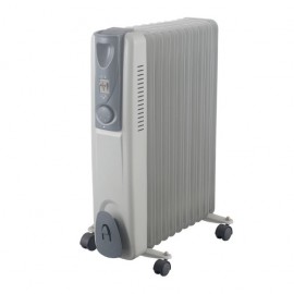 Huile de radiateur confort 2500w 11elements blanc/gris 3potenc.ruedas thermostat reg.indicateur lumineux 59x47,5x24cm