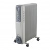 Radiator Comfort Oil 2500w 11elements White/Gris 3potenc.ruedas Termostato Reg.Luz Indicator 59x47,5x24cm