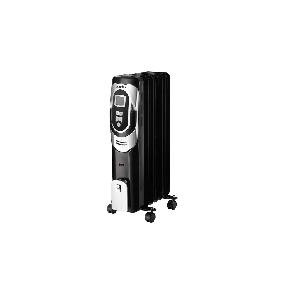 Radiator Comfort Oil 1500w 7elements Black/plata 3potences Termost.reg. Timer, Wheels Light Ind. 62x34x24cm