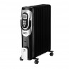 Radiator Comfort Oil 2500w 11elements Black/plata 3pote Termost.reg. Temporized,rued Light Ind. 62x49x24cm