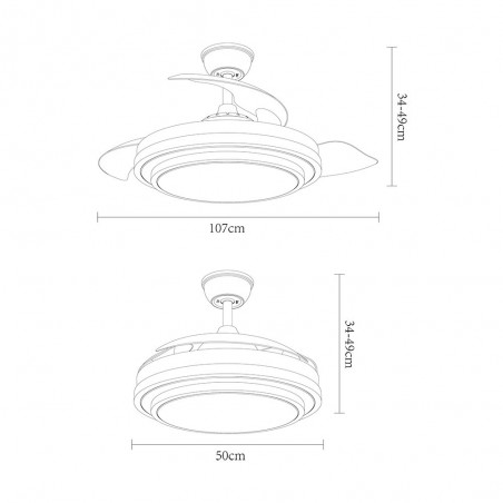 DC IBE nickel Led 3 températures et télécommande Fabrilamp