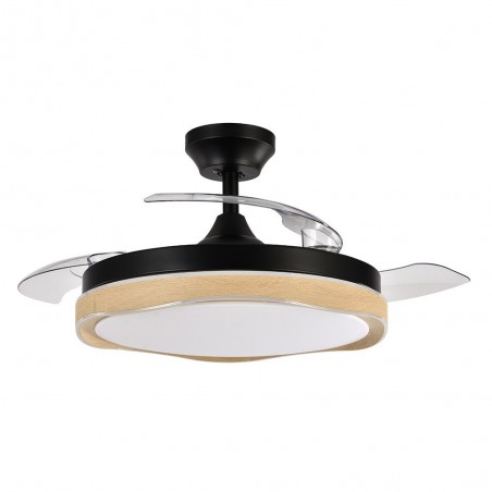 DC BLONDI noir bois LED 3 températures télécommande Fabrilamp
