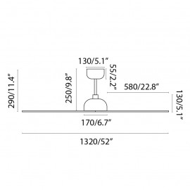 GOTLAND L Ventilatore nero/legno con motore a corrente continua