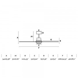 MINI LANTAU S Ventilateur DC nickel/pin mat