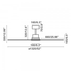 LANTAU L Ventilateur DC Nickel Mat