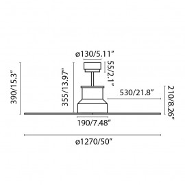 VERRICELLO M LED-Ventola cromata DC