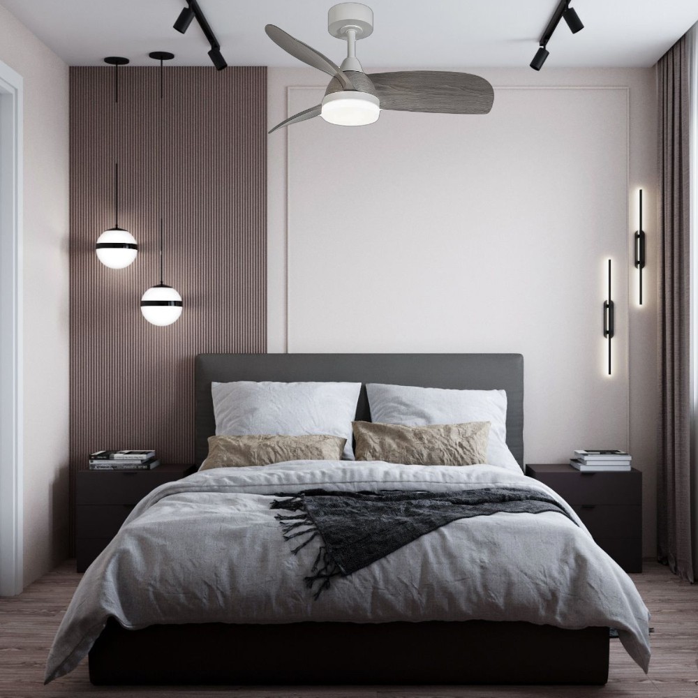 DC MOLINE L LED blanche/lit Dimable 3 températures télécommande AkunaDecor