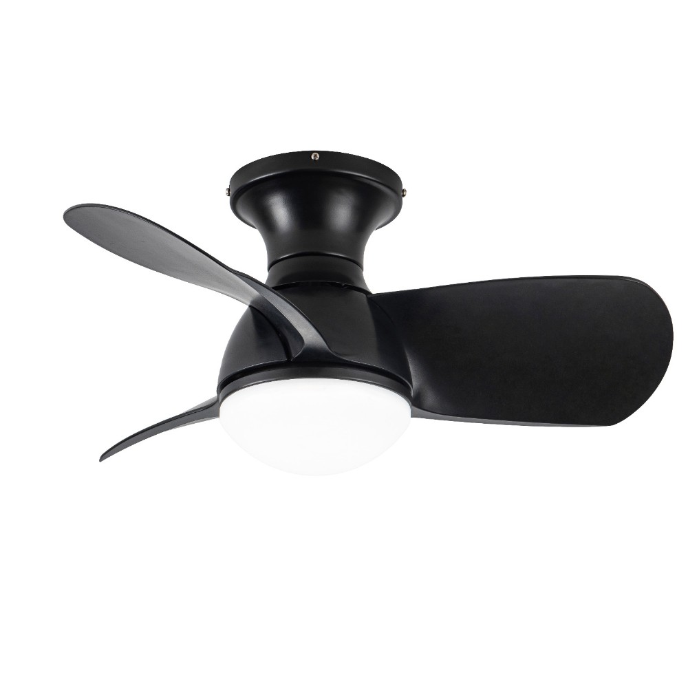 KUKI Ventilatore DC LED nero dimmerabile CCT dimmerabile e timer akunadecor