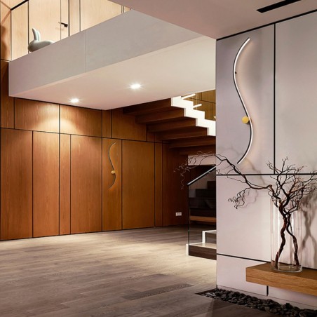 SILOE black gold led schuller wall fitting